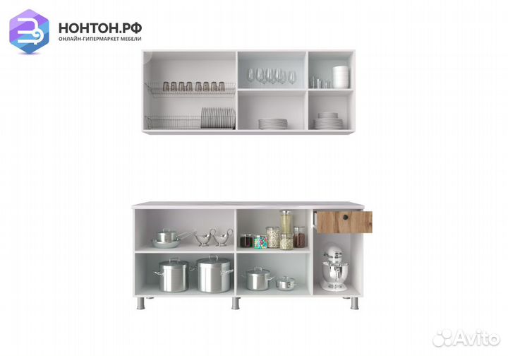 Кухня Деми 1.8 м дуб вотан