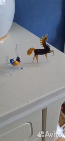 Фигурки дутое стекло СССР