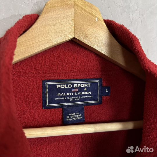 Флисовая Кофта Polo Sport Ralph Lauren L Винтаж