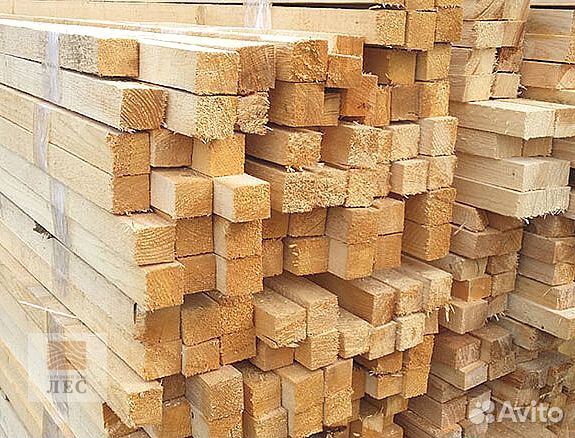 Брусок обрезной сухой хвоя 1 сорт 50х50х6,0