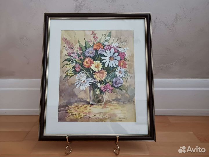 Картина акварель цветы