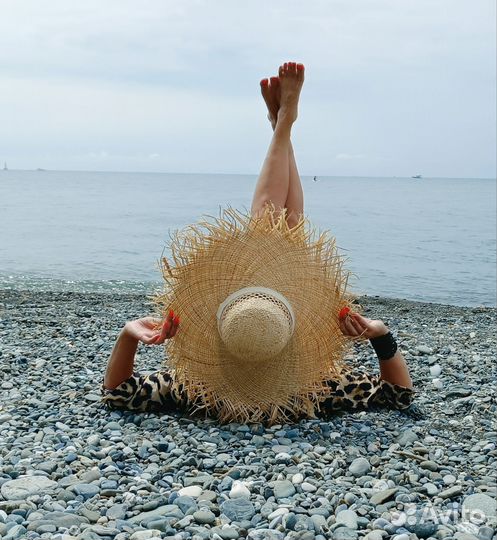 Шляпа женская соломенная