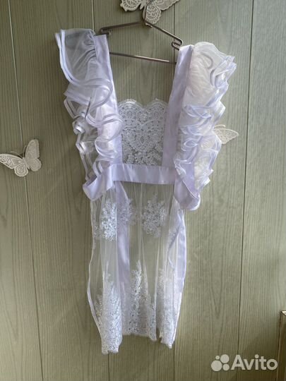 Белый школьный фартук