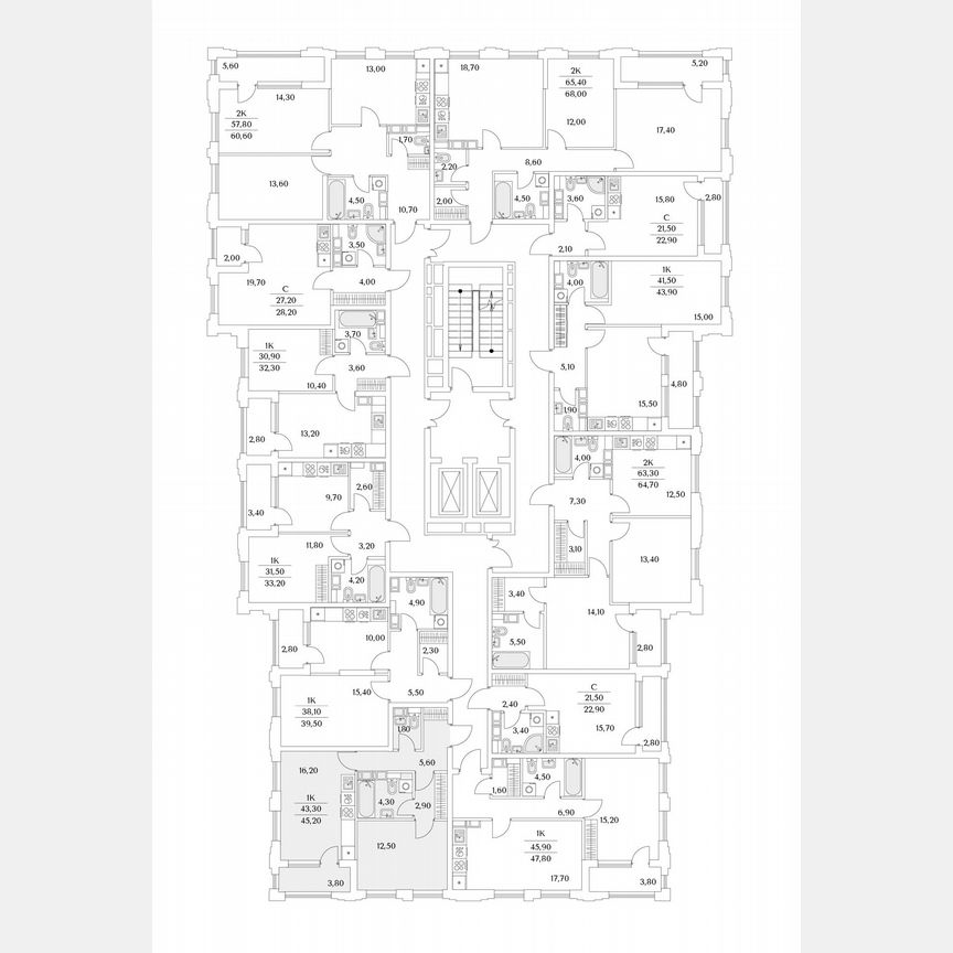 1-к. квартира, 45,2 м², 3/13 эт.