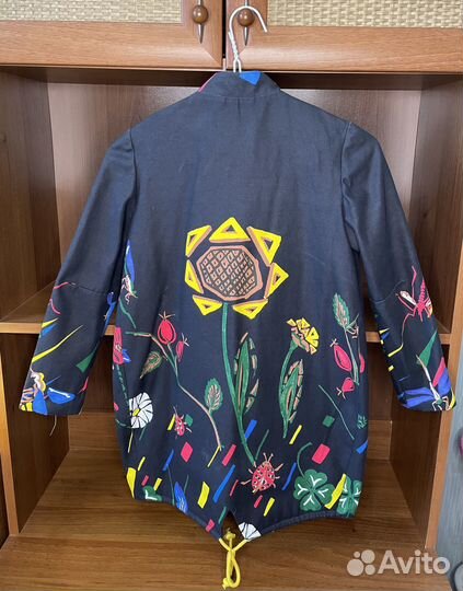 Плащ для девочки с цветочным принтом