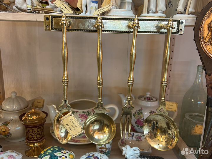 Набор кухонные утвари из латуни