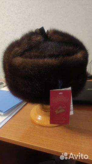 Норковая шапка мужская ушанка