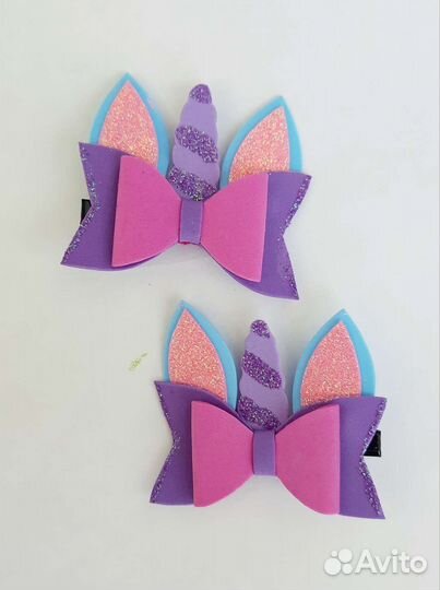 Единороги, зайчики заколки