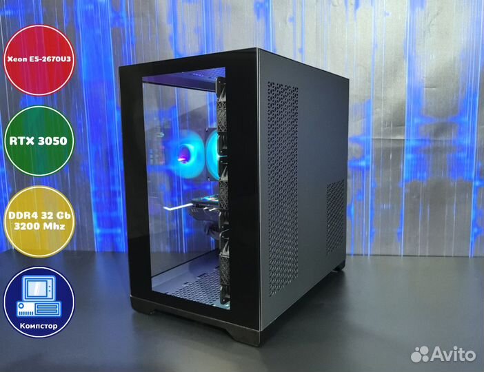 Игровой компьютер 2670V3-RTX3050-32DDR4-ZAS8752-X99