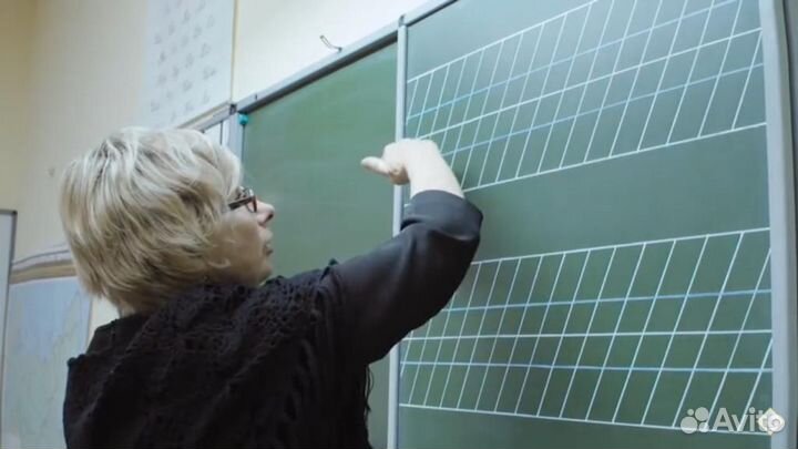 Школьная доска 400х100 см 3х элементная