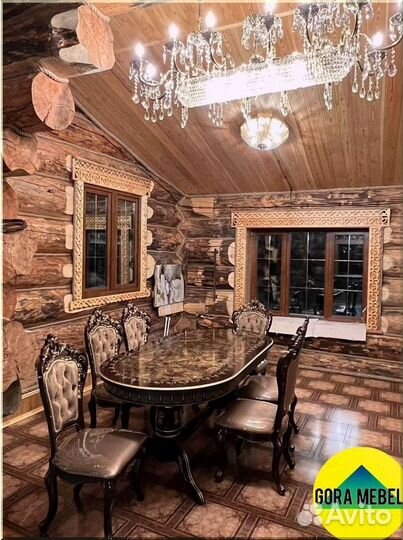 Стол обеденный овальный раздвижной