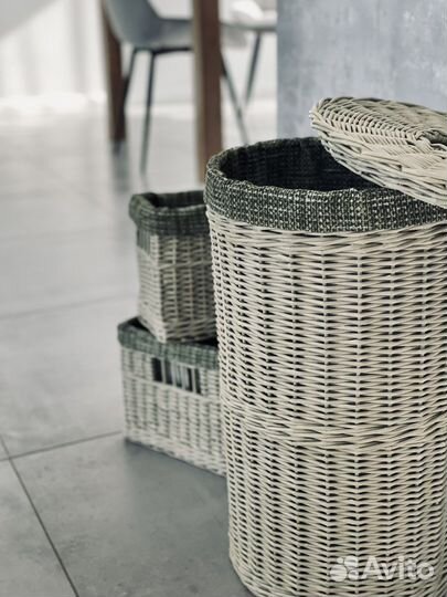 Корзина для белья плетенная