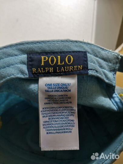 Кепка polo ralph Lauren голубая