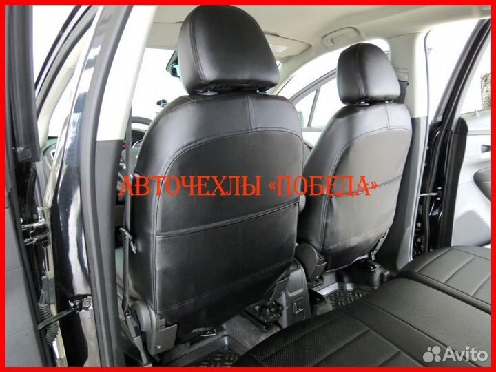 Чехлы Opel Mokka из экокожи чёрные Классика