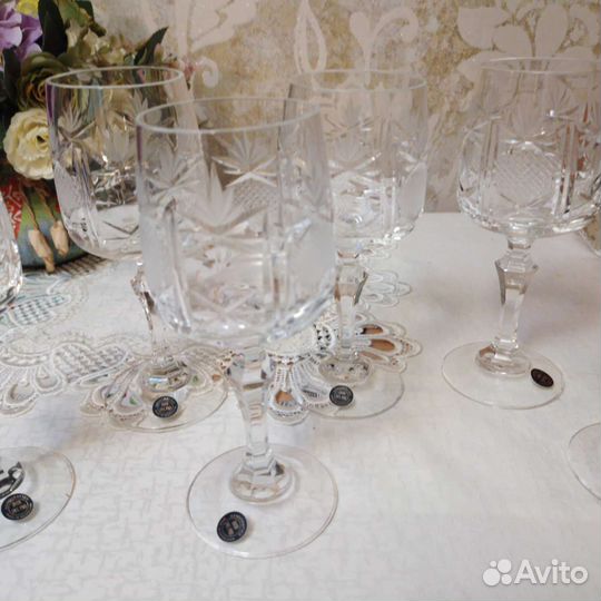 Хрусталь Югославия Фужеры. Винтаж