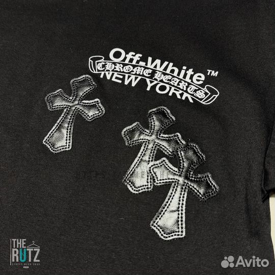 Футболка Chrome Hearts x Off White черная