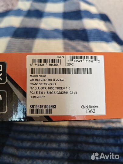 Видеокарта gtx 1660 TI