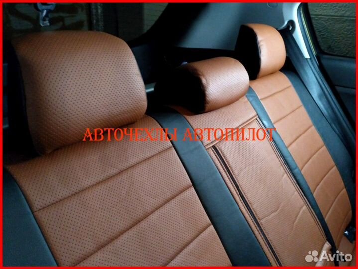 Чехлы Автопилот Kia Sportage 5 из экокожи чёр-кор