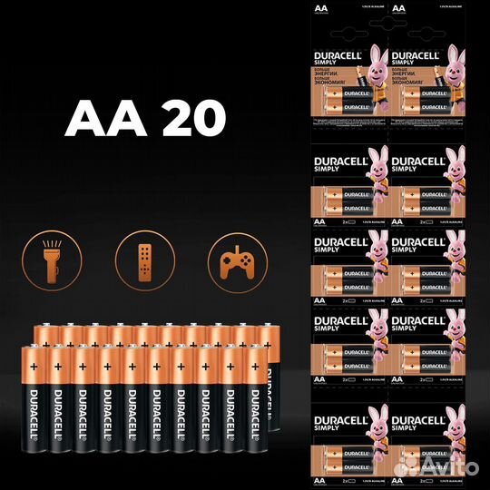 Батарейки пальчиковые дюрасел (Duracell) AA опт