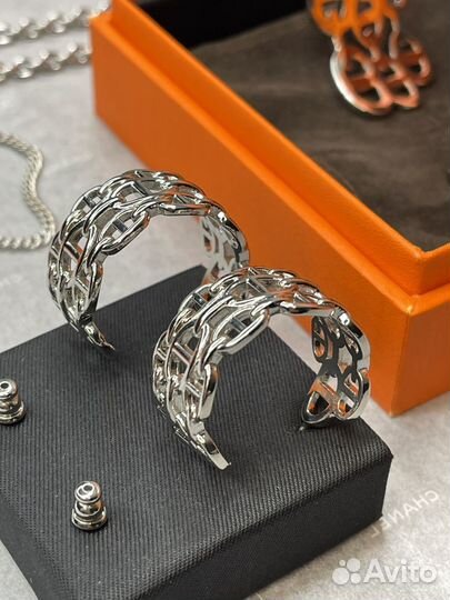 Серьги колье кольцо Hermes Farande