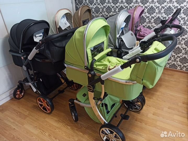 Детская коляска Luxmom 608 эко кожа 2в1, 3в1 new