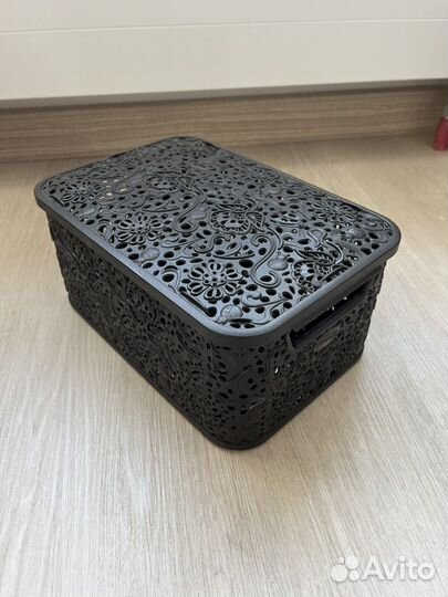 Корзина для хранения с крышкой 13х19х28см