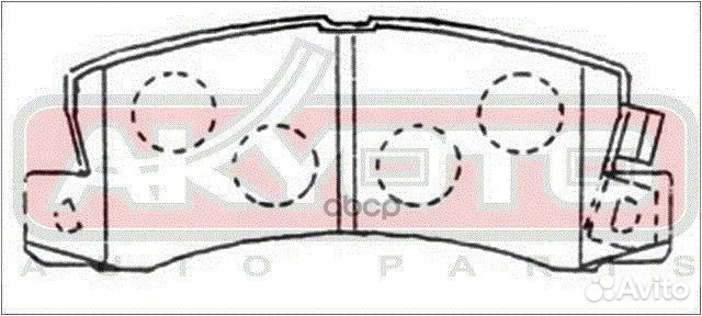 Колодки тормозные дисковые задние AKD-1180 akyoto