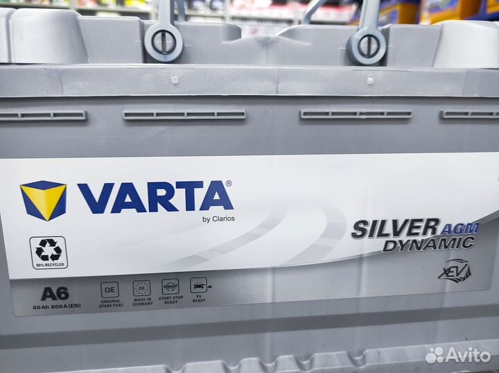 Аккумулятор 80Ah AGM Varta start-stop Webasto