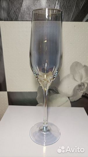 Наборы бокалов для шампанского цветное стекло
