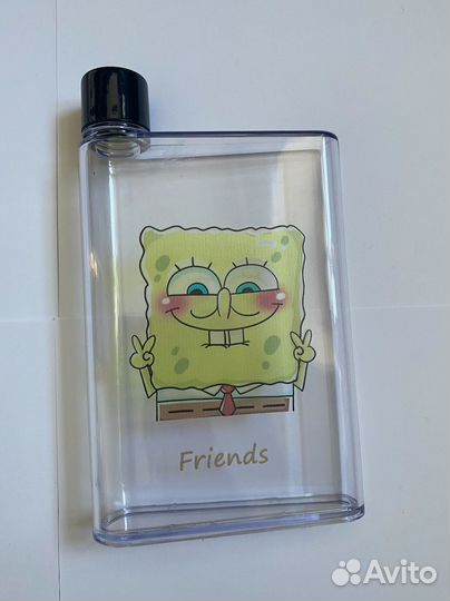 Бутылка для воды,350 мл (пластик Спанч Боб, Патрик