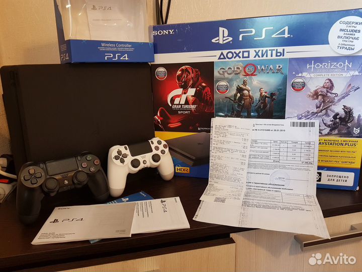 Sony playstation 4 slim. 1tb. 100 игр