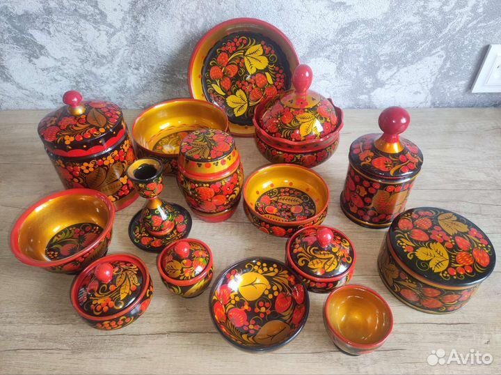 Посуда хохлома