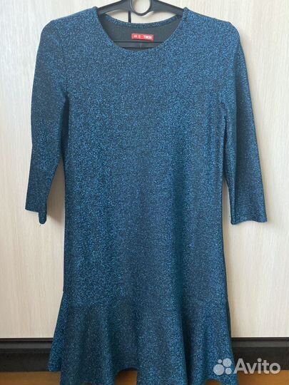 Платье женское праздничное с блестками 44