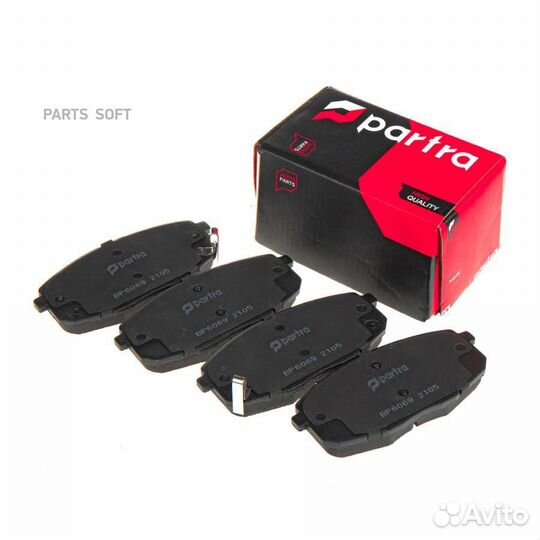 Partra BP6069 Колодки тормозные дисковые перед пра