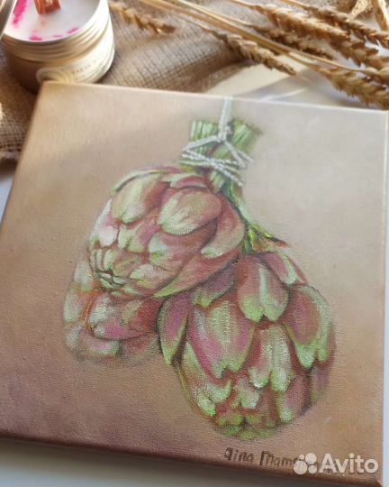 Картина маслом Артишок. Интерьерная картина