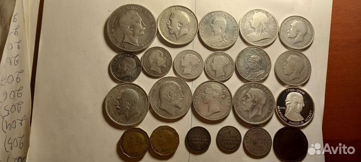 Брит. индия 1 рупия 1840,Южная Родезия 3 пенса