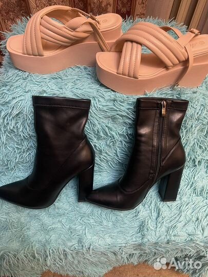 Ботильоны эко кожа устойчивый каблук 38 р