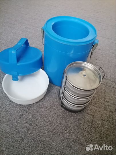 Термос для еды с тремя контейнерами, новый