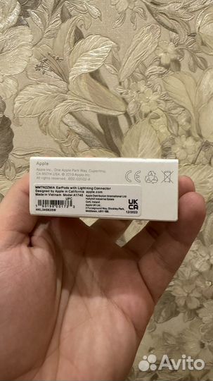 Наушники apple airpods проводные lighting