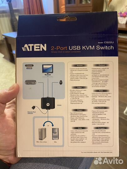 Kvm переключатель Aten cs22u