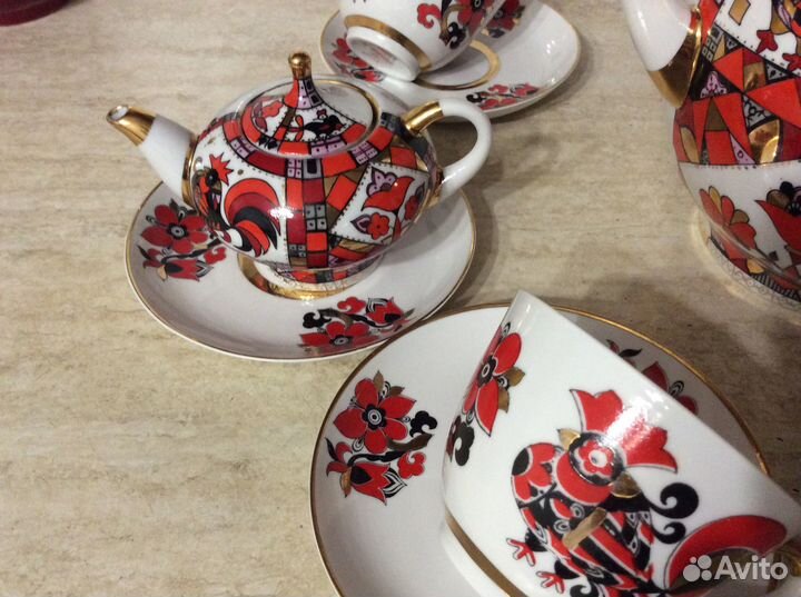 Чайник и чайные пары Воробьевский лфз 70-е