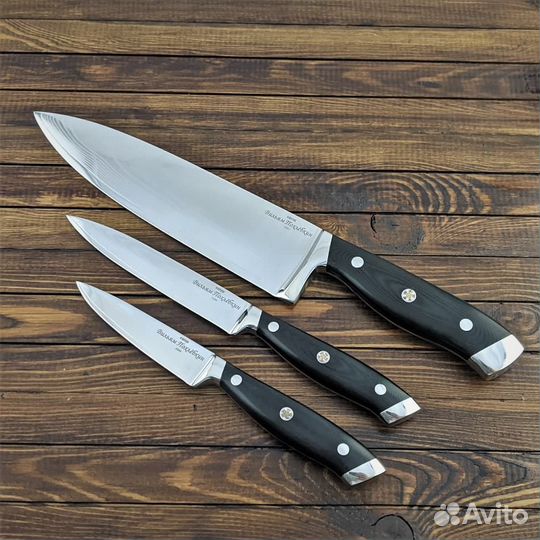 Набор кухонный ножей сталь N690 Вильям Похлёбкин