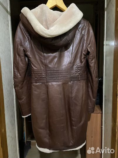 Кожаная дубленка