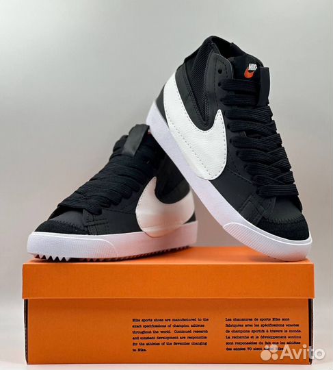 Кроссовки Nike blazer MID 77 jumbo Чёрные