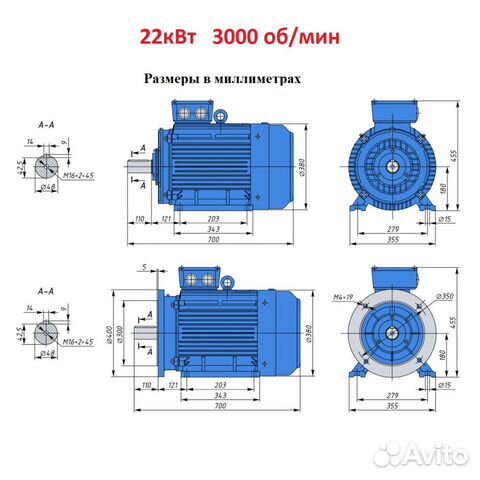 Электродвигатели 22кВт в наличии