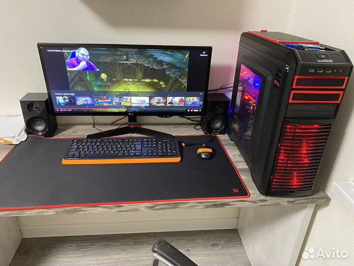 Игровой компьютер Ryzen 5 с монитором