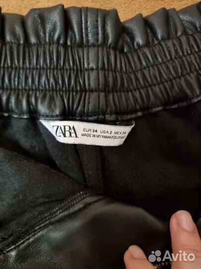 Шорты из эко кожи zara