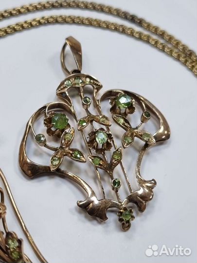 Золотые украшения, 19 века. стиле модерн