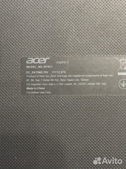 Acer Aspire 3 n19c1