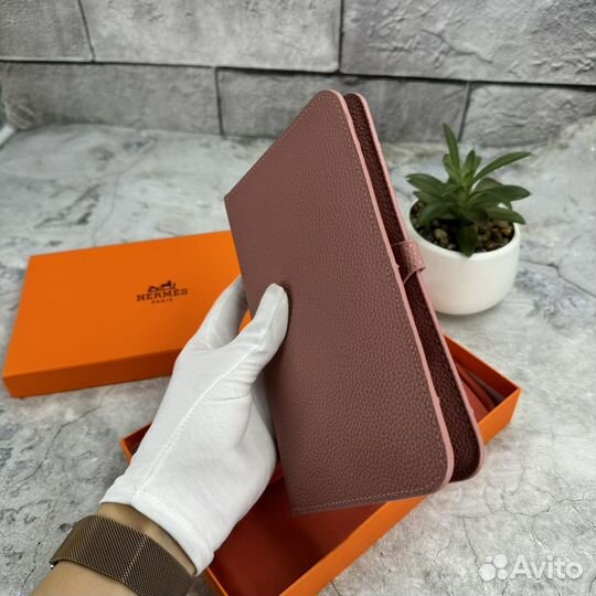 Кошелек Hermes розовый